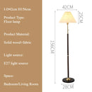 Axyaa Vintage Wooden Floor Lamp for Living Room and Bedroom LED Lighting