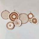 Axyaa Nordic Rattan Wall Basket Decor - Hanging Ornament and Crafted Wall Frame