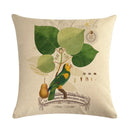 Axyaa Parrot Leaf Fruit Linen Pillow Cover 45*45cm