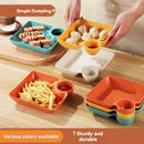 Axyaa Japanese Serving Plates with Divided Sections for Dipping Sauces