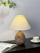 Axyaa Wabi-Sabi Ceramic Jar Table Lamp LED E27 Retro Designer Zen Art Decor