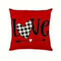 Axyaa Love Bow Buffalo Plaid Pillowcase - Home Sofa Cushion Cover & Gift