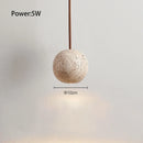 Yellow Travertine Stone Pendant Chandelier by Axyaa - Nordic Bedroom Lighting