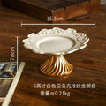 Axyaa Ceramic Dessert Plate Set. High-Footed, European-Inspired Design for Elegant Dining.