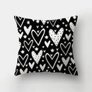 Yellow Black Geometric Cushion Cover - Wave Line Design by Axyaa