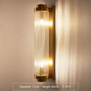 Axyaa Crystal Wall Lamp: Golden Modern Indoor LED Sconce for Bedroom, Living Room, Bathroom