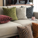 Axyaa Zebra Print Velvet Square Pillow Cover for Sofa Couch Living Room Bedroom