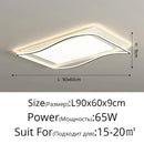 Axyaa Modern Waves LED Ceiling Lamp | Remote Dimmable Living Room Light | Creative Home Decor