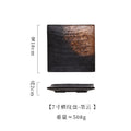 Axyaa Stone Pattern Sushi Plate, Square Ceramic 7-Inch Restaurant Flat Plate