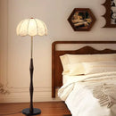 Axyaa Vintage Wooden Floor Lamp for Living Room and Bedroom LED Lighting