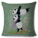 Axyaa Cartoon Panda Bear Pillowcase 45x45cm for Home Decor