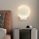 Axya LED Semicircular Wall Lamp for Bedroom Study Balcony in Black White Gold