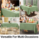 Axyaa Waterproof Faux Linen Tablecloth for Kitchen Dining, Rectangle Table Cover