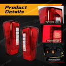 Axyaa LED Tail Lamps for Isuzu D-Max Pickup 2012-2019 - Rear Driving Reverse Turn Signal Brake Lights