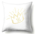 Axyaa King Queen Moon Lip Printed Pillow Cover for Home Sofa Decor 45X45CM