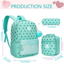 Axyaa Girls School Backpack Set: Bag, Lunch Bag, Pencil Case | Lightweight, Multi-Purpose Daypack