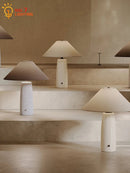 Axyaa Wabi-sabi Marble Table Lamp LED E27 Retro White/Gray Desk Light