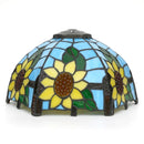 Axyaa 12" Scandinavian Stained Glass Cherry Blossoms Lampshade Retro Handmade Replacement
