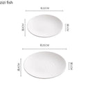 Axyaa Striped Ceramic Plates Set Mixed Usage Circular Tableware