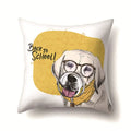 Axyaa Funny Dogs Polyester Cushion Cover for Living Room Sofa 45x45cm