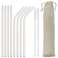Axyaa Stainless Steel Straw Set - Colorful, High Quality, Reusable Straw