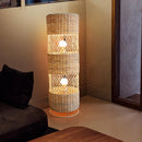 Axyaa Iron Rattan Floor Lamp: Modern Nordic Style LED Lights