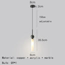 Axyaa Copper Marble Chandelier: Modern Luxury Pendant Lamp for Living Room, Kitchen, Bedroom