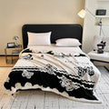 Axyaa Double Layer Artificial Lamb Wool Blanket: Thick & Cozy Sofa Throw for Fall/Winter