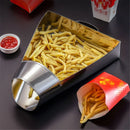 Axya Stainless Steel French Fries Basket Funnel Scoop Shovel for Fast Food Kitchen