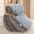 Axyaa Plush Cartoon Bear Blanket: Soft Warm Queen Comforter, Fluffy Fleece Winter Bedding