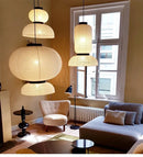 Axyaa White Handmade Paper Chandelier Pendant Lamp for Home and Restaurant