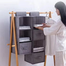 Axyaa Portable Wardrobe Hanging Storage Bag Closet Organizer