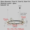 Axyaa Glass Ball Bubble Pendant Lamp: Modern, Personalized Art for Living or Dining Room