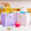 Axyaa Insulated Lunch Bag with Badge: Portable Thermal Cooler for School & Picnic