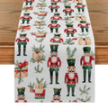 Nutcracker Gift Plant Fir Table Runner by Axyaa