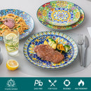 Axyaa Porcelain Dinner Plates Set for 6, Scratch Resistant Crockery Breakfast Flat Dinnerware