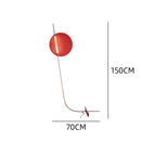 Axyaa Red Sun Art Floor Lamp: Minimalist Design for Living Room & Bedroom