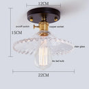 Axyaa Retro Copper Glass LED Pendant Light for Bedroom & Dining Room