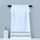 Axyaa Black Cotton Towels 34x74cm 70x140cm Embroidered Hotel Quality Bath Towel
