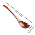 Axyaa Long Handle Wooden Rice Spoon for Noodles, Soup & Everyday Use