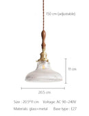 Axyaa Brass Glass Chandelier Art Deco LED Hanging Lamps