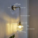Axyaa Glass Copper LED Wall Lamp - Modern Nordic Design