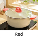 Axyaa 24cm Soup Pot Non Stick Large Capacity Stewing Pot Kitchen Accessory