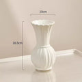 Axyaa White Gold Ceramic Vase with Water-Based Rose Arrangement, French Style Retro Living