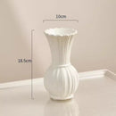 Axyaa White Gold Ceramic Vase with Water-Based Rose Arrangement, French Style Retro Living