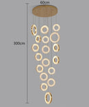 Axyaa LED Crystal Chandelier Ceiling Lamp for Modern Indoor Living Room Lighting