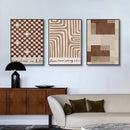 Nordic Minimalist Style Abstract Line Graphic Wall Art Prints by Axyaa