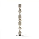 Axyaa Modern Wood LED Floor Lamp, White/Black, for Living Room, Bedroom, Study.