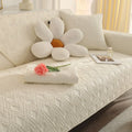 Axyaa Washed Cotton Sofa Cushion Set - Solid Color All Season Universal Sofa Cover