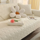 Axyaa Washed Cotton Sofa Cushion Set - Solid Color All Season Universal Sofa Cover